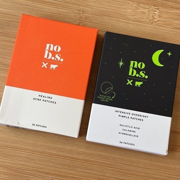 Brand New No B.S. Set of Two Acne Patches Healing Invisible Intensive Overnight - Picture 2 of 7